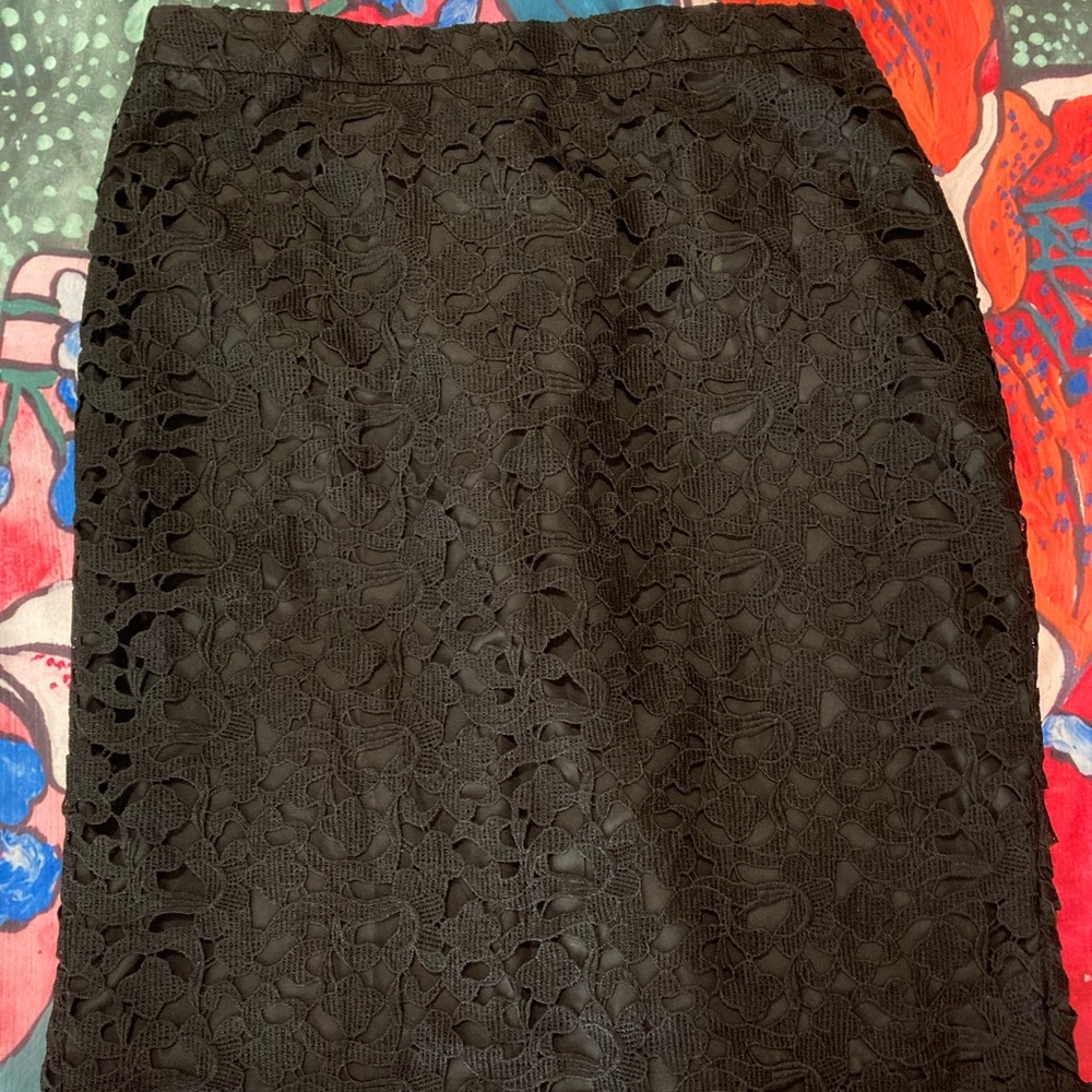 J. Crew Lace Detail Pencil Skirt